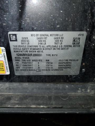 Photo 14 from auction – 2015 CHEVROLET TRAVERSE L with VIN 1GNKRFED2FJ366033