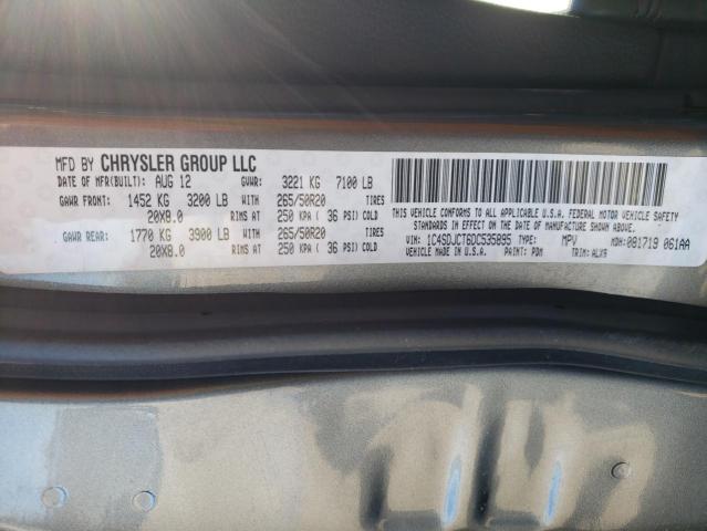 Photo 14 from auction – 2013 DODGE DURANGO R/ with VIN 1C4SDJCT6DC535895
