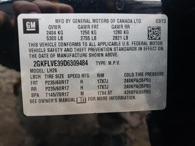 Photo 14 from auction – 2013 GMC TERRAIN SL with VIN 2GKFLVE39D6309484