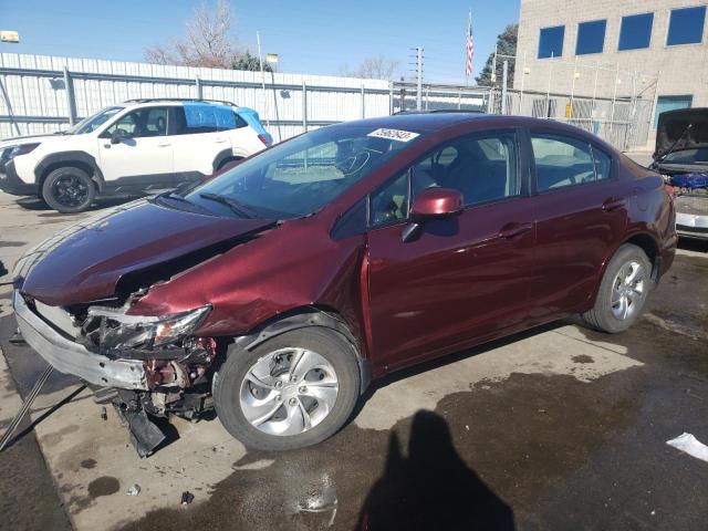 Photo 1 from auction – 2013 HONDA CIVIC LX with VIN 19XFB2F56DE022715