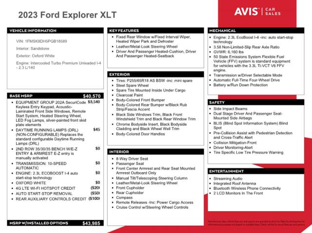 Photo 13 from auction – 2023 FORD EXPLORER X with VIN 1FMSK8DH5PGB18589