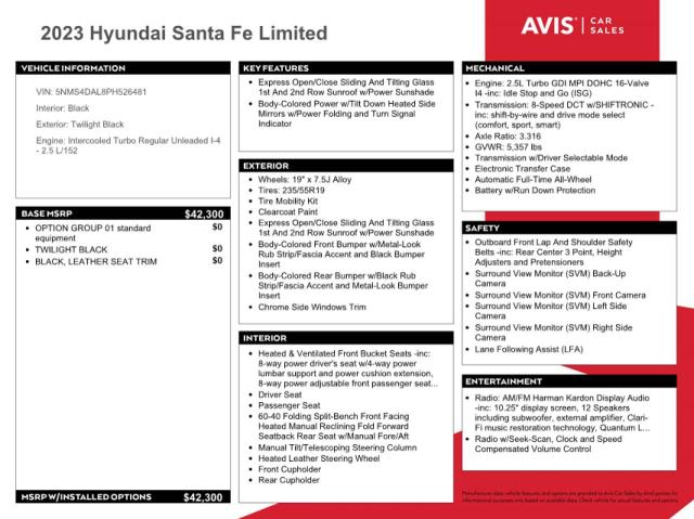 Photo 13 from auction – 2023 HYUNDAI SANTA FE L with VIN 5NMS4DAL8PH526481