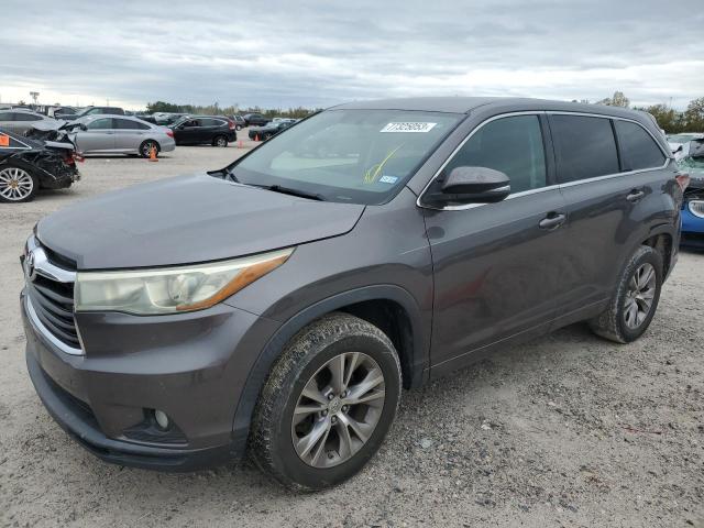 TOYOTA HIGHLANDER 2015 with VIN 5TDZKRFH3FS056765 - Photo from auction