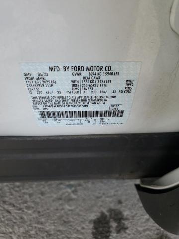 Photo 14 from auction – 2023 FORD EXPLORER X with VIN 1FMSK8DH5PGB18589
