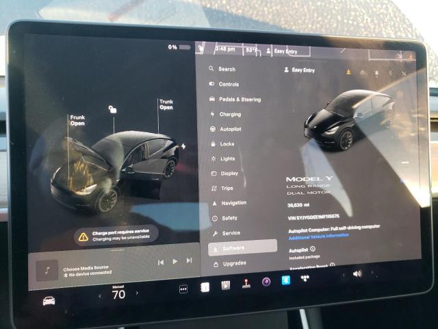 Photo 9 from auction – 2021 TESLA MODEL Y with VIN 5YJYGDEE1MF115675