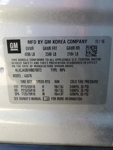 Photo 14 from auction – 2017 BUICK ENCORE PRE with VIN KL4CJASB1HB070972
