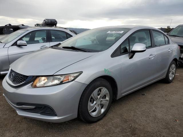 HONDA CIVIC LX 2013 with VIN 19XFB2F56DE242579 - Photo from auction