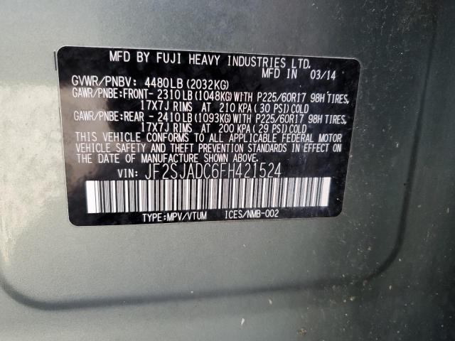 Photo 14 from auction – 2015 SUBARU FORESTER 2 with VIN JF2SJADC6FH421524