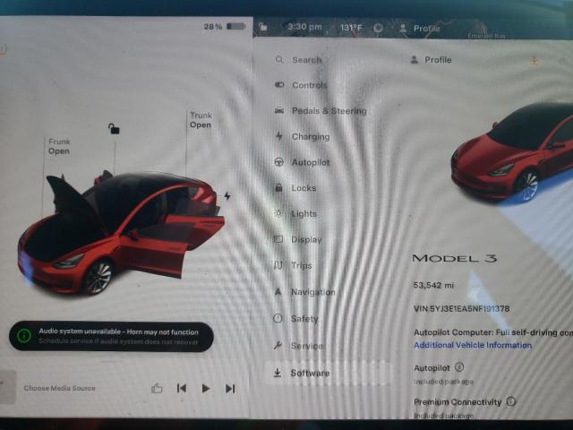 Photo 9 from auction – 2022 TESLA MODEL 3 with VIN 5YJ3E1EA5NF191378
