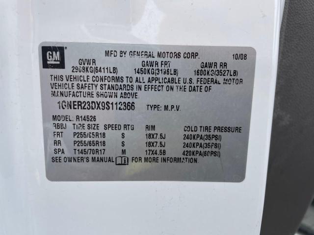 Photo 10 from auction – 2009 CHEVROLET TRAVERSE L with VIN 1GNER23DX9S112366