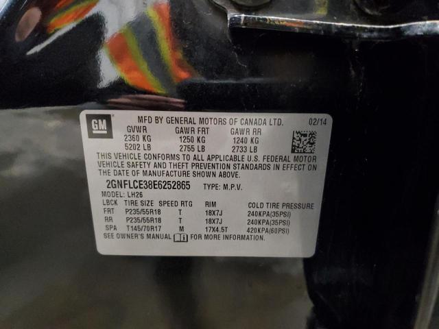 Photo 14 from auction – 2014 CHEVROLET EQUINOX LT with VIN 2GNFLCE38E6252865
