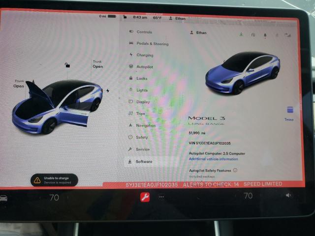 Photo 9 from auction – 2018 TESLA MODEL 3 with VIN 5YJ3E1EA0JF102035