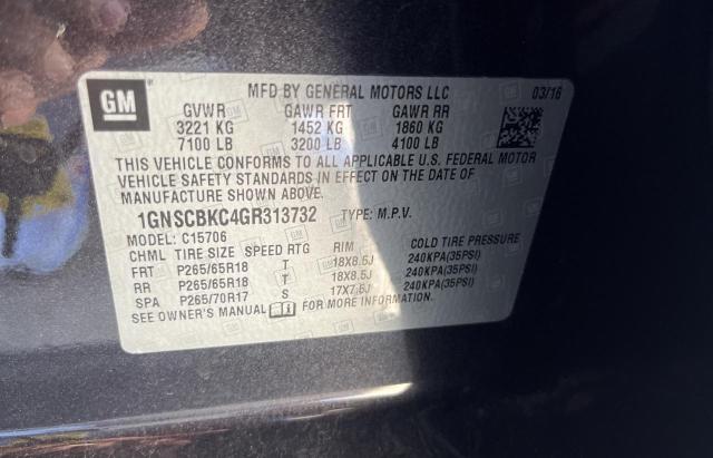 Photo 10 from auction – 2016 CHEVROLET TAHOE C150 with VIN 1GNSCBKC4GR313732