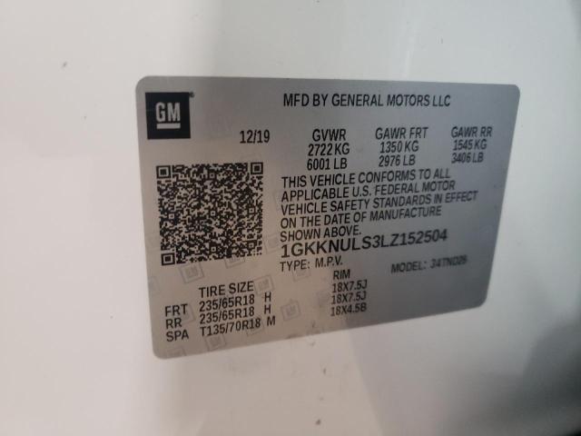Photo 14 from auction – 2020 GMC ACADIA SLT with VIN 1GKKNULS3LZ152504