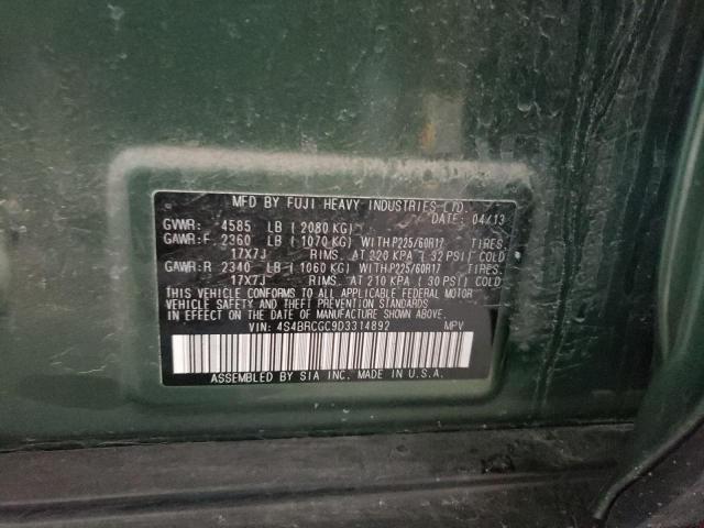 Photo 14 from auction – 2013 SUBARU OUTBACK 2. with VIN 4S4BRCGC9D3314892