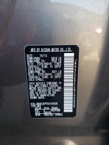 Photo 14 from auction – 2014 NISSAN QUEST S with VIN JN8AE2KP7E9104536