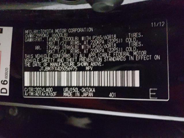 Photo 14 from auction – 2013 LEXUS GX 460 with VIN JTJBM7FX4D5056975