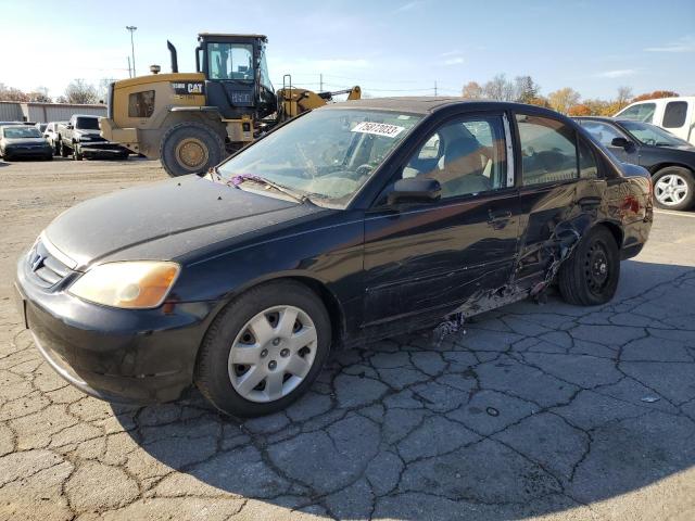 HONDA CIVIC EX 2002 with VIN 2HGES26722H544225 - Photo from auction