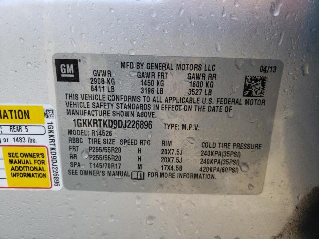 Photo 14 from auction – 2013 GMC ACADIA DEN with VIN 1GKKRTKD9DJ226896