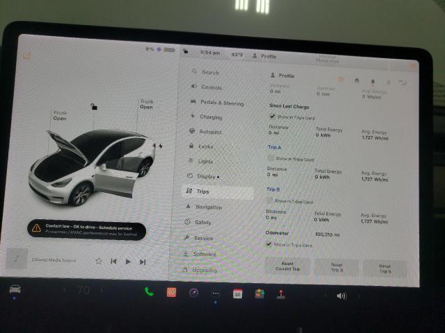 Photo 9 from auction – 2021 TESLA MODEL Y with VIN 5YJYGDEE0MF099789