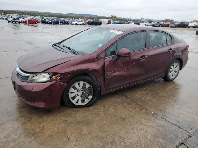 HONDA CIVIC LX 2012 with VIN JHMFB2F53CS001234 - Photo from auction