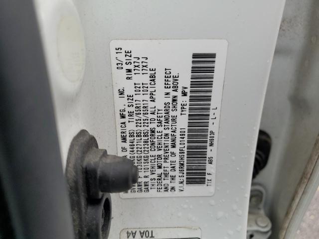 Photo 14 from auction – 2015 HONDA CR-V EX with VIN 5J6RM3H59FL014901