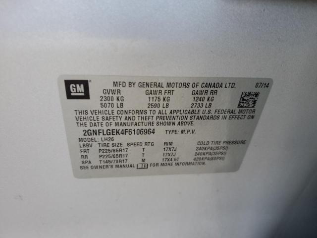 Photo 14 from auction – 2015 CHEVROLET EQUINOX LT with VIN 2GNFLGEK4F6106964