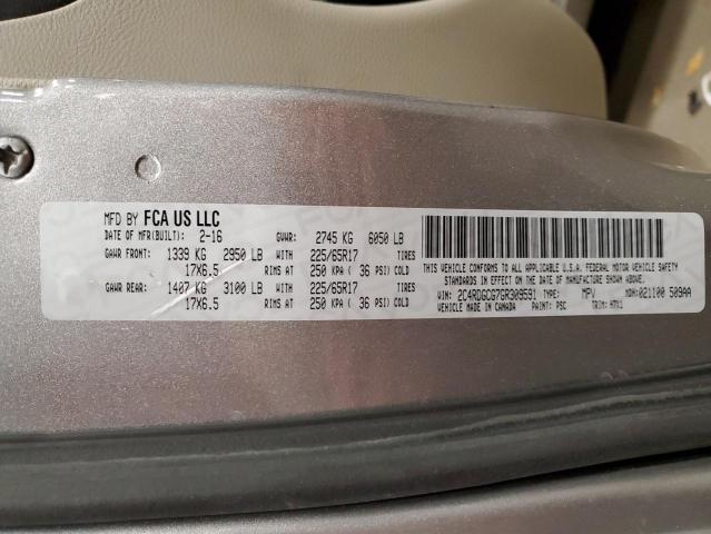 Photo 14 from auction – 2016 DODGE GRAND CARA with VIN 2C4RDGCG7GR309591