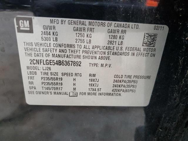 Photo 14 from auction – 2011 CHEVROLET EQUINOX LT with VIN 2CNFLGE54B6367892