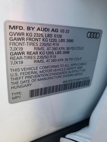 Photo 14 from auction – 2023 AUDI Q3 PREMIUM with VIN WA1EECF34P1122322