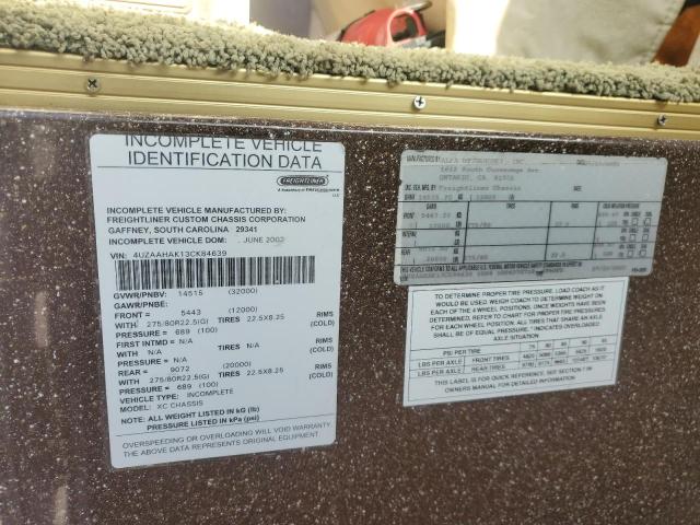 Photo 10 from auction – 2003 FREIGHTLINER CHASSIS X with VIN 4UZAAHAK13CK84639