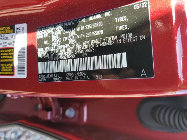 Photo 14 from auction – 2022 TOYOTA HIGHLANDER with VIN 5TDFZRBH6NS218889