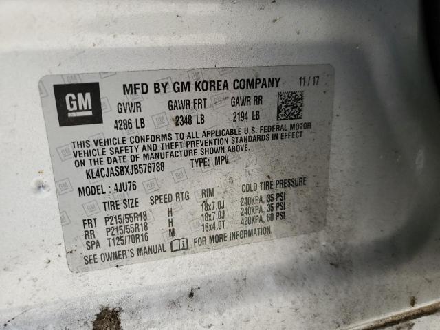 Photo 14 from auction – 2018 BUICK ENCORE PRE with VIN KL4CJASBXJB576788