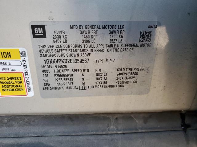 Photo 14 from auction – 2014 GMC ACADIA SLE with VIN 1GKKVPKD2EJ359567
