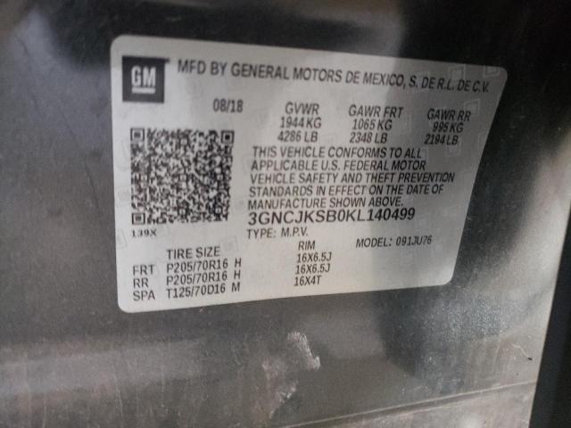 Photo 14 from auction – 2019 CHEVROLET TRAX LS with VIN 3GNCJKSB0KL140499