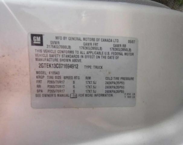 Photo 10 from auction – 2007 GMC NEW SIERRA with VIN 2GTEK13C071694912