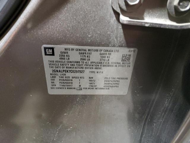 Photo 14 from auction – 2012 CHEVROLET EQUINOX LT with VIN 2GNALPEK7C6297527