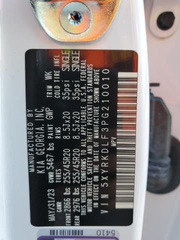 Photo 14 from auction – 2023 KIA SORENTO SX with VIN 5XYRKDLF3PG210010