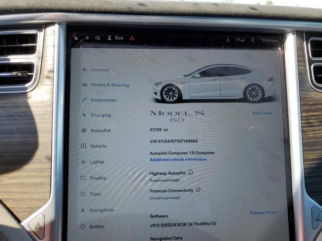 Photo 9 from auction – 2016 TESLA MODEL S with VIN 5YJSA1E11GF149882