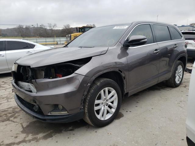 TOYOTA HIGHLANDER 2015 with VIN 5TDZKRFH0FS115075 - Photo from auction