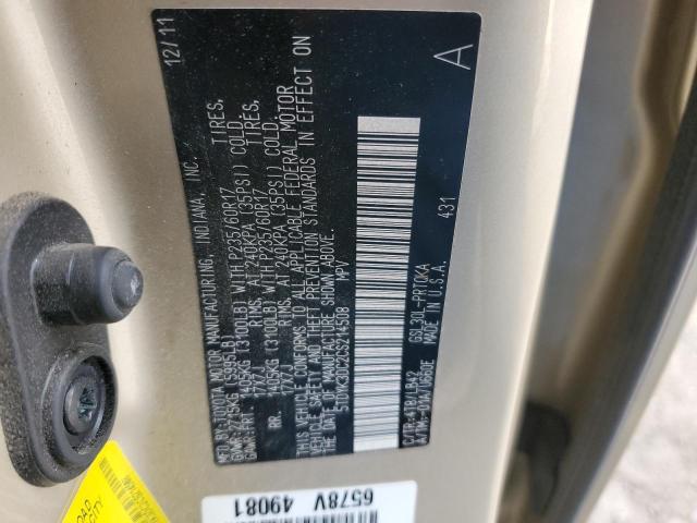 Photo 14 from auction – 2012 TOYOTA SIENNA XLE with VIN 5TDYK3DC2CS214508