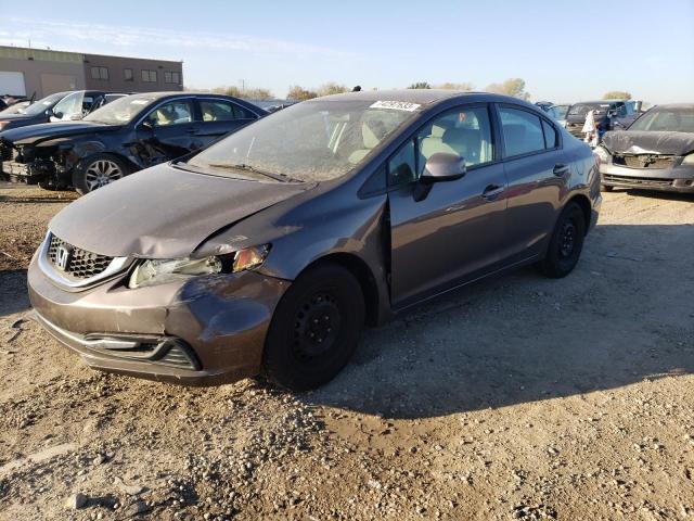 HONDA CIVIC LX 2013 with VIN 19XFB2F57DE073317 - Photo from auction