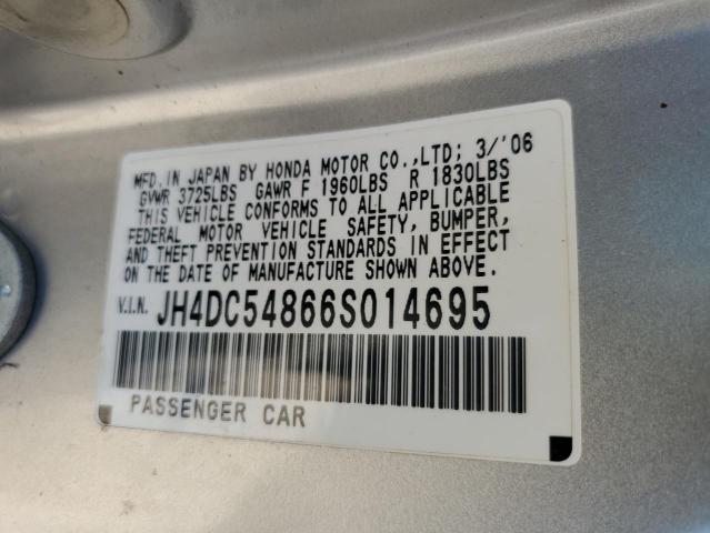 Photo 14 from auction – 2006 ACURA RSX with VIN JH4DC54866S014695