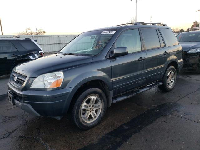 HONDA PILOT EX 2004 with VIN 2HKYF184X4H576735 - Photo from auction