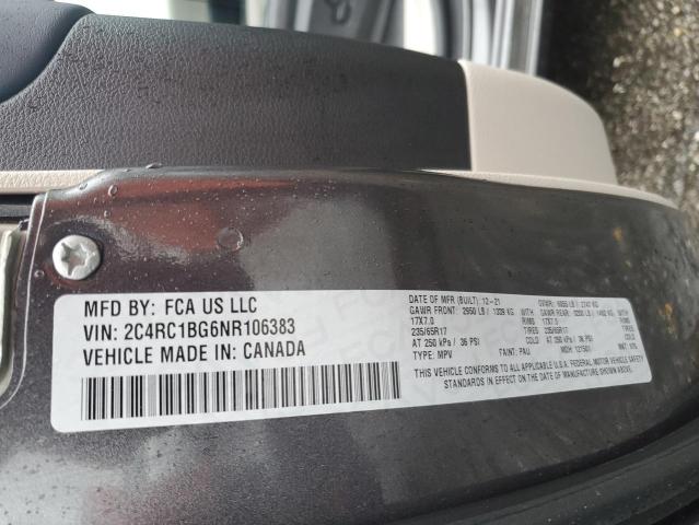 Photo 14 from auction – 2022 CHRYSLER PACIFICA T with VIN 2C4RC1BG6NR106383