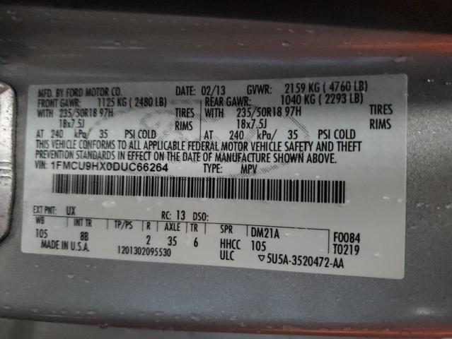 Photo 14 from auction – 2013 FORD ESCAPE SEL with VIN 1FMCU9HX0DUC66264