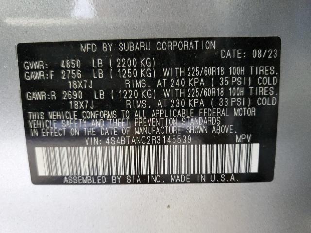 Photo 14 from auction – 2024 SUBARU OUTBACK LI with VIN 4S4BTANC2R3145539