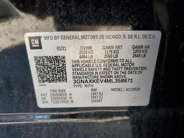 Photo 14 from auction – 2021 CHEVROLET EQUINOX LT with VIN 3GNAXKEV4ML358671