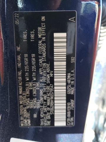 Photo 14 from auction – 2022 TOYOTA HIGHLANDER with VIN 5TDGZRBH1NS579547