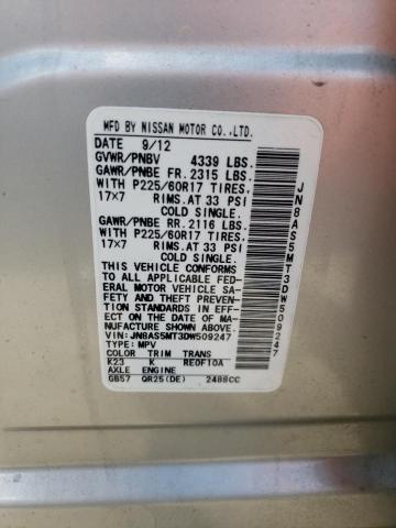 Photo 14 from auction – 2013 NISSAN ROGUE S with VIN JN8AS5MT3DW509247